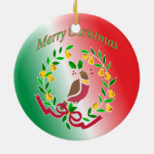 パピオンドッグのクリスマスオーナメント セラミックオーナメント (裏面)