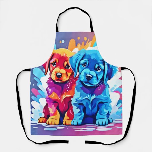 パピカラフルー・ペア・アート エプロン (正面)