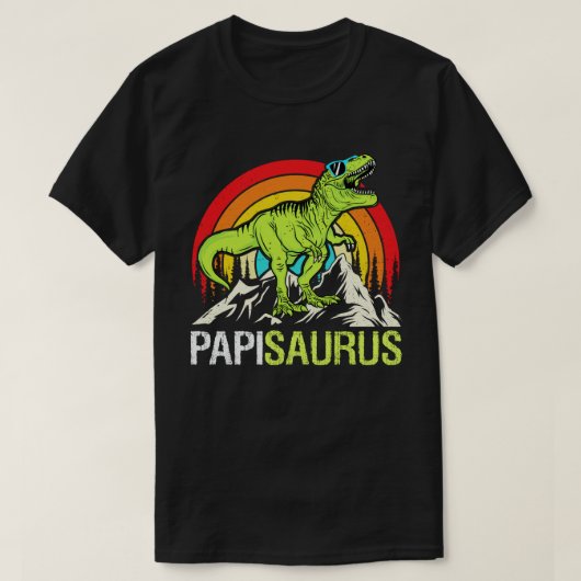 パピサウルス恐竜グランドパサウルス父の日 Tシャツ (デザイン正面)