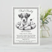 パピスプラッシュ誕生日プールパーティの招待状 招待状 (スタンド正面)