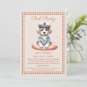 パピスプラッシュ誕生日プールパーティの招待状 招待状 (スタンド正面)