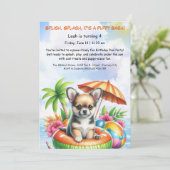 パピスプラッシュ誕生日プールパーティの招待状 招待状 (スタンド正面)
