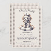 パピスプラッシュ誕生日プールパーティの招待状 招待状 (正面/裏面)