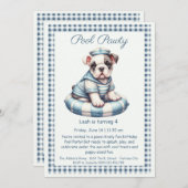 パピスプラッシュ誕生日プールパーティの招待状 招待状 (正面/裏面)