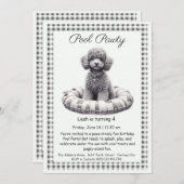 パピスプラッシュ誕生日プールパーティの招待状 招待状 (正面/裏面)