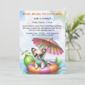 パピスプラッシュ誕生日プールパーティの招待状 招待状 (スタンド正面)