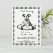 パピスプラッシュ誕生日プールパーティの招待状 招待状 (スタンド正面)