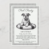 パピスプラッシュ誕生日プールパーティの招待状 招待状 (正面/裏面)