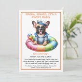 パピスプラッシュ誕生日プールパーティの招待状 招待状 (スタンド正面)