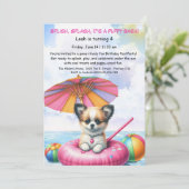 パピスプラッシュ誕生日プールパーティの招待状 招待状 (スタンド正面)