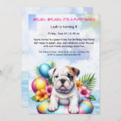 パピスプラッシュ誕生日プールパーティの招待状 招待状 (正面/裏面)