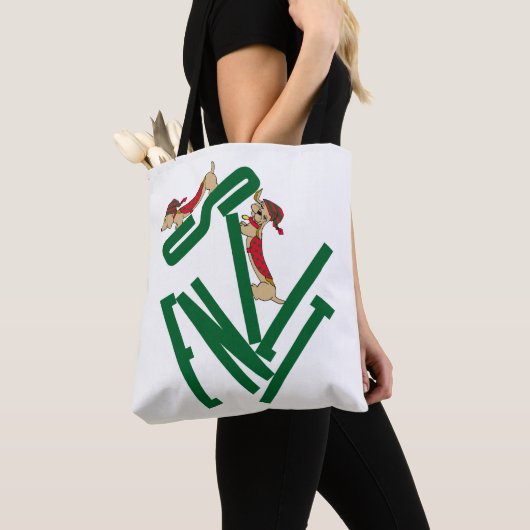 パピダシュント静かラヴおもしろいィーナー犬 トートバッグ (クローズアップ)