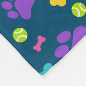 パピドッグポープリントフリースブランケット フリースブランケット (角)