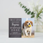 パピドッグ来誕生日シットステー遊パーティー ポストカード (スタンド正面)