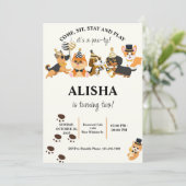 パピドッグ誕生日パウィティ誕生日招待状 招待状 (スタンド正面)