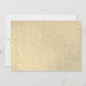 パピドッグ金ゴールドグリッター誕生日パウィティ写真 招待状 (裏面)