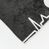 パピドビードッグハートビートパターン フリースブランケット (角)