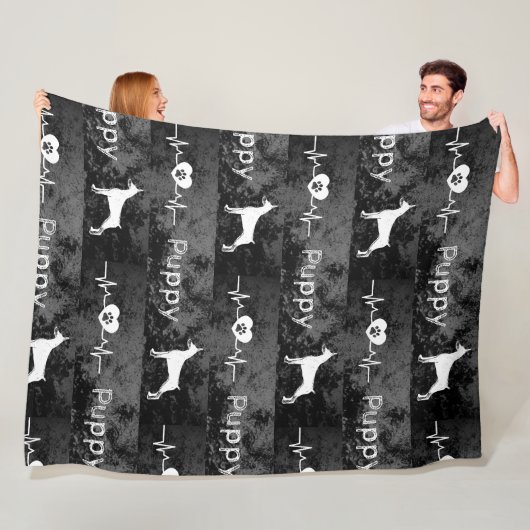 パピドビードッグハートビート フリースブランケット (インサイチュ)