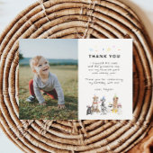 パピパウィティ犬テーマ誕生日写真ありがとう サンキューカード