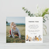 パピパウィティ犬誕生日写真ありがとう サンキューカード (スタンド正面)