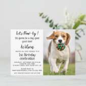 パピパウィーペットフォトパピースバースデーパーティインビタット 招待状 (スタンド正面)