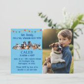 パピパーソナライズされたー犬誕生日 招待状 (スタンド正面)