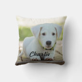 パピパーソナライズされたー犬DIY写真と名前 クッション (裏面)