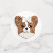パピヨンの3Dデザイン コンフェッティ (スモール正面)