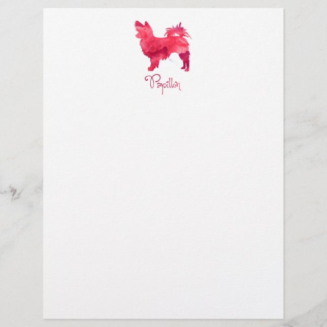 パピヨンウォーターカラーデザイン (正面)