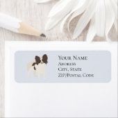 パピヨンカートゥーンドッグ差出人住所ラベル ラベル (インサイチュ)