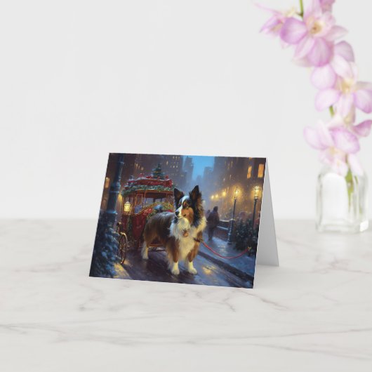 パピヨンクリスマスフェスティバルシーズン カード (蘭)