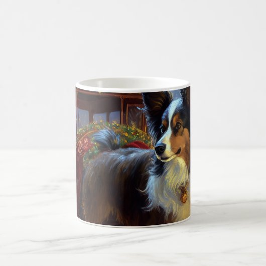 パピヨンクリスマスフェスティバルシーズン コーヒーマグカップ (中央)