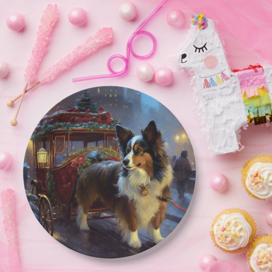 パピヨンクリスマスフェスティバルシーズン ペーパープレート (パーティー)