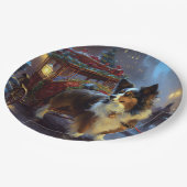 パピヨンクリスマスフェスティバルシーズン ペーパープレート (アングル)