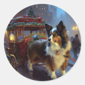 パピヨンクリスマスフェスティバルシーズン ラウンドシール (正面)