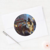 パピヨンクリスマスフェスティバルシーズン ラウンドシール (封筒)