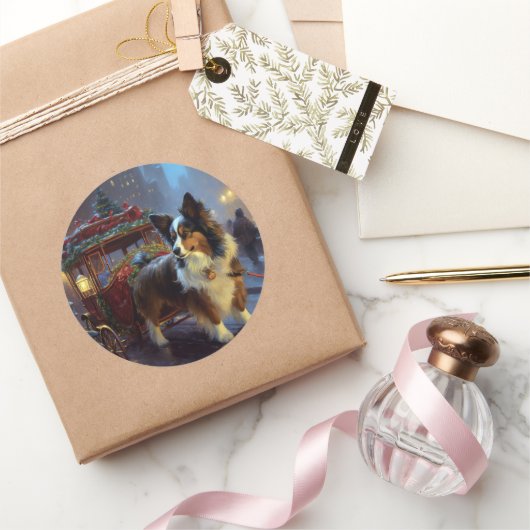 パピヨンクリスマスフェスティバルシーズン ラウンドシール (ギフト)