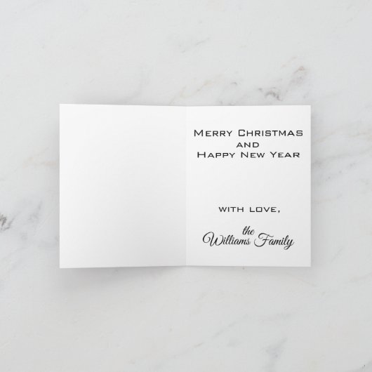 パピヨンクリスマスブ絵画ラシのアートワーク カード (内部)