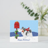 パピヨンクリスマスメールトリカラー 招待状 (スタンド正面)