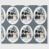 パピヨンクリスマス ラッピングペーパー (フラット)