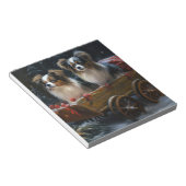 パピヨンスノースイクリスマスデコール ノートパッド (アングル)