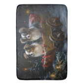 パピヨンスノースイクリスマスデコール バスマット (正面縦)