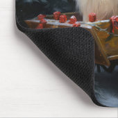 パピヨンスノースイクリスマスデコール マウスパッド (コーナー)