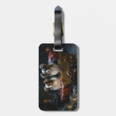 パピヨンスノースイクリスマスデコール ラゲッジタグ (裏面縦)