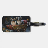 パピヨンスノースイクリスマスデコール ラゲッジタグ (裏面横)