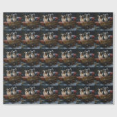 パピヨンスノースイクリスマスデコール ラッピングペーパー (フラット)