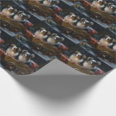 パピヨンスノースイクリスマスデコール ラッピングペーパー (角)