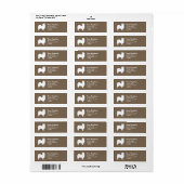 パピヨンドグシルエット差出人住所ラベル ラベル (フルシート)