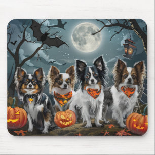 パピヨンハロウィン不気味 マウスパッド