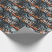 パピヨンハロウィン不気味 ラッピングペーパー (角)